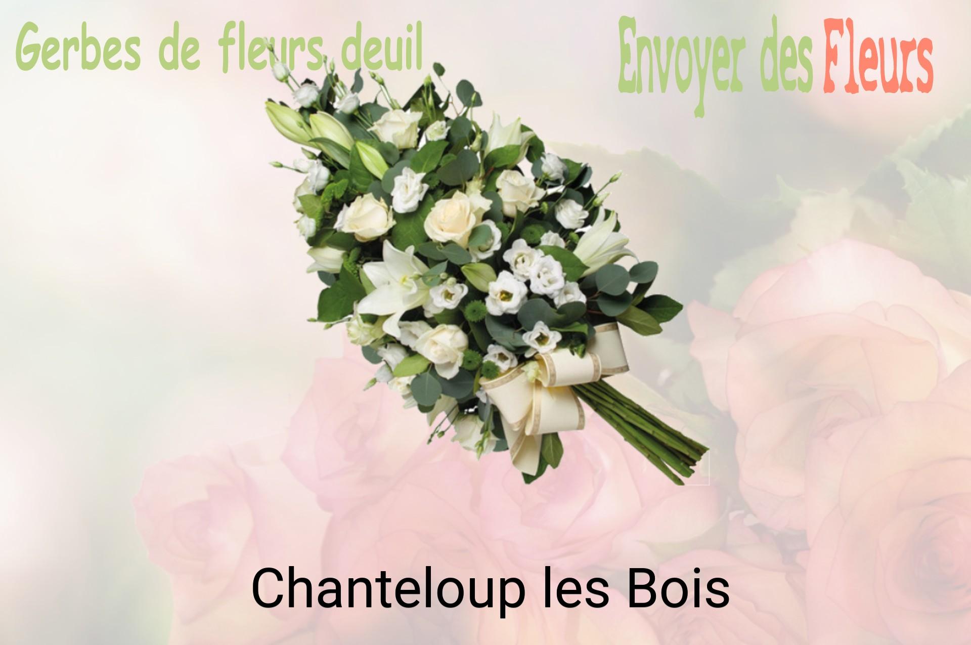 Gerbe de fleurs de deuil livrée à Chanteloup-les-Bois